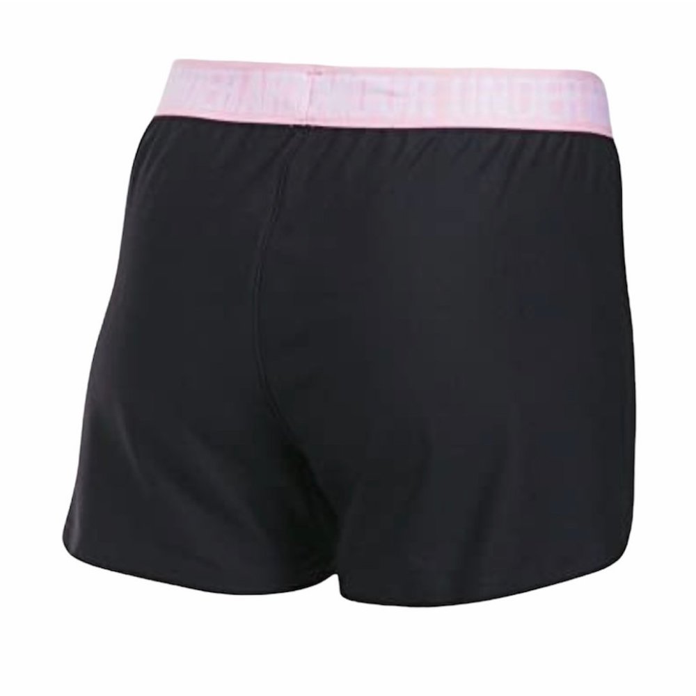 🌹 Sale 🌹 Under Armour Play Up Shorts Pink Black Running Gym Size 1264264 011 - Picture 2 of 5